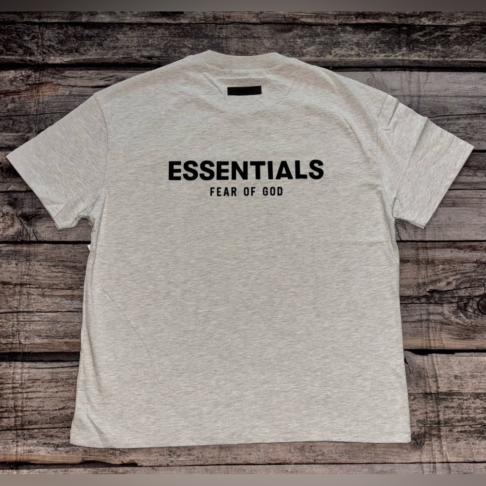 Fear Of God Essentials Light Oatmeal Tee size Large NEW